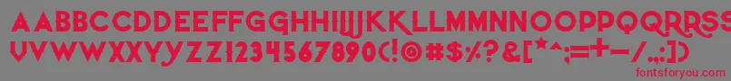 Quietthiefbold-Schriftart – Rote Schriften auf grauem Hintergrund