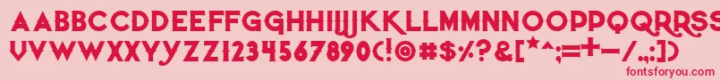 Quietthiefbold Font – Red Fonts on Pink Background