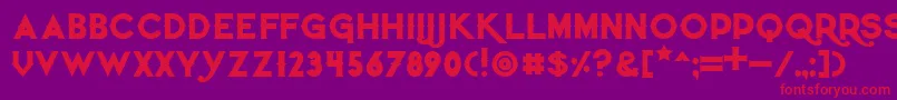 Quietthiefbold Font – Red Fonts on Purple Background