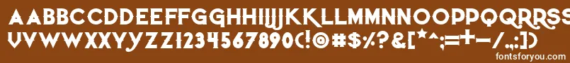 Czcionka Quietthiefbold – białe czcionki na brązowym tle