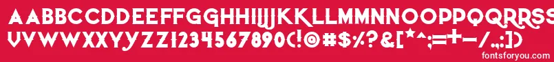 フォントQuietthiefbold – 赤い背景に白い文字