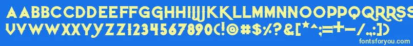 Quietthiefbold Font – Yellow Fonts on Blue Background