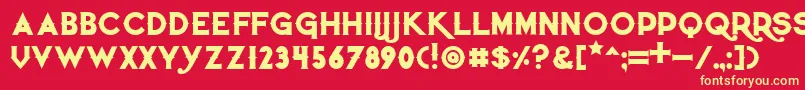 Czcionka Quietthiefbold – żółte czcionki na czerwonym tle