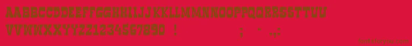 BoncegroFf4f Font – Brown Fonts on Red Background
