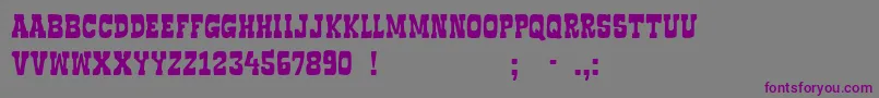 Шрифт BoncegroFf4f – фиолетовые шрифты на сером фоне