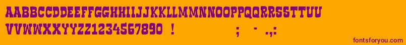 Шрифт BoncegroFf4f – фиолетовые шрифты на оранжевом фоне