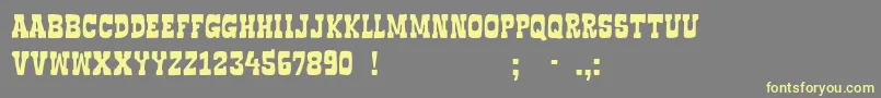 BoncegroFf4f Font – Yellow Fonts on Gray Background