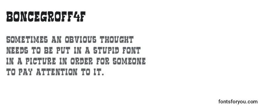 Review of the BoncegroFf4f Font