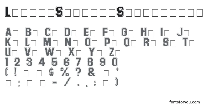 Czcionka LetterSweaterSansoutlineSsi – alfabet, cyfry, specjalne znaki