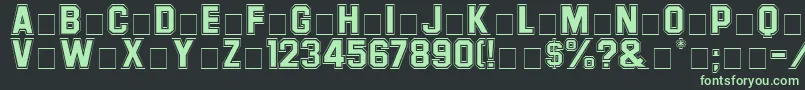 LetterSweaterSansoutlineSsi Font – Green Fonts on Black Background