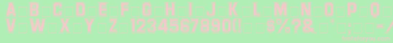 LetterSweaterSansoutlineSsi Font – Pink Fonts on Green Background