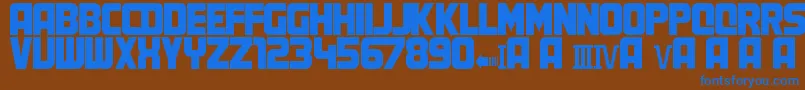 MartyFont Font – Blue Fonts on Brown Background
