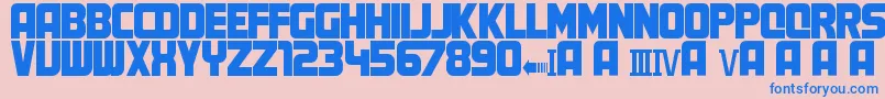 MartyFont Font – Blue Fonts on Pink Background