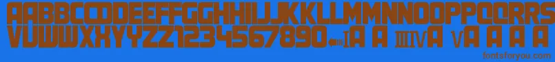 MartyFont Font – Brown Fonts on Blue Background