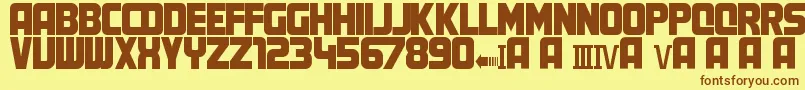 MartyFont Font – Brown Fonts on Yellow Background