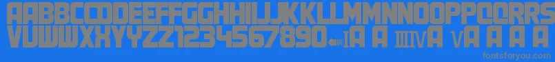 MartyFont Font – Gray Fonts on Blue Background