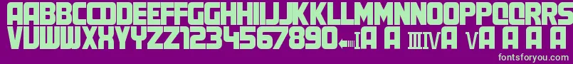MartyFont Font – Green Fonts on Purple Background