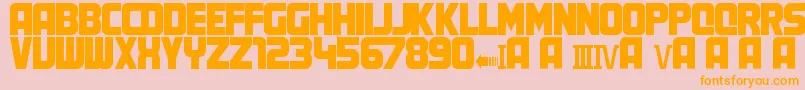 MartyFont Font – Orange Fonts on Pink Background
