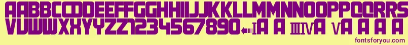 MartyFont Font – Purple Fonts on Yellow Background