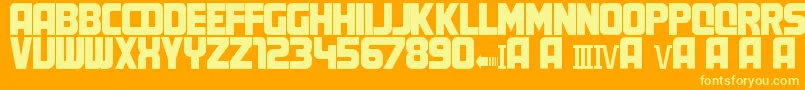 MartyFont Font – Yellow Fonts on Orange Background