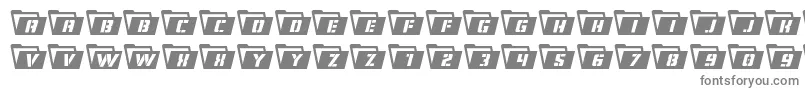 Eyesonly-fontti – harmaat kirjasimet valkoisella taustalla