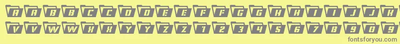 Czcionka Eyesonly – szare czcionki na żółtym tle