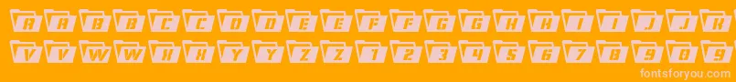 fuente Eyesonly – Fuentes Rosadas Sobre Fondo Naranja