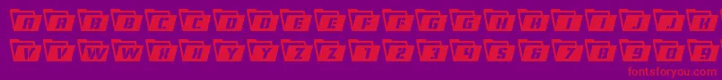 Eyesonly Font – Red Fonts on Purple Background