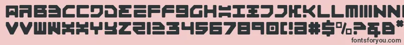 Omega3lt Font – Black Fonts on Pink Background