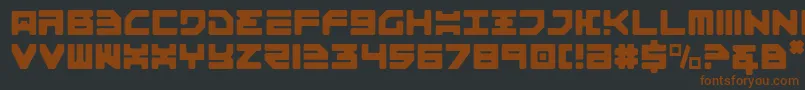 Omega3lt Font – Brown Fonts on Black Background