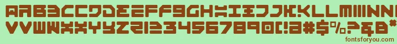 Шрифт Omega3lt – коричневые шрифты на зелёном фоне