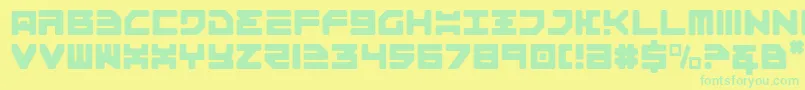 Omega3lt Font – Green Fonts on Yellow Background