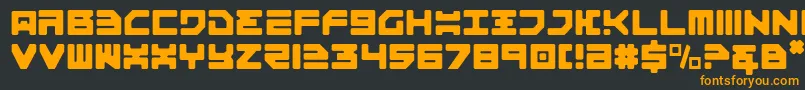 Omega3lt Font – Orange Fonts on Black Background