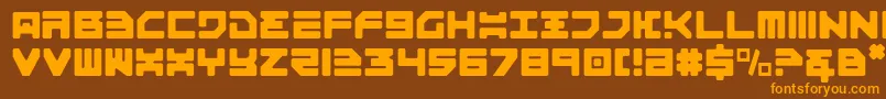 Omega3lt Font – Orange Fonts on Brown Background