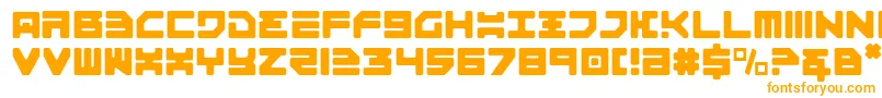 Omega3lt Font – Orange Fonts on White Background