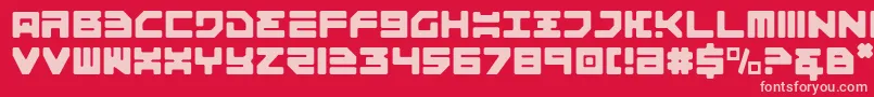 Omega3lt Font – Pink Fonts on Red Background