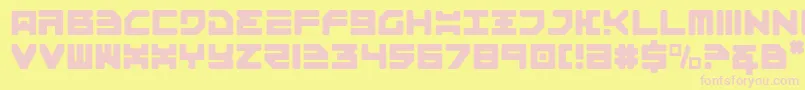 Omega3lt Font – Pink Fonts on Yellow Background