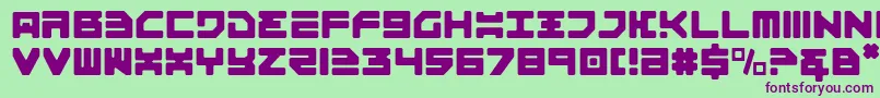 Omega3lt Font – Purple Fonts on Green Background