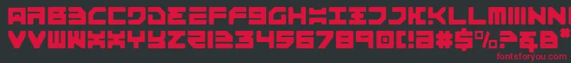 Omega3lt Font – Red Fonts on Black Background