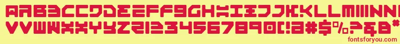 Omega3lt Font – Red Fonts on Yellow Background
