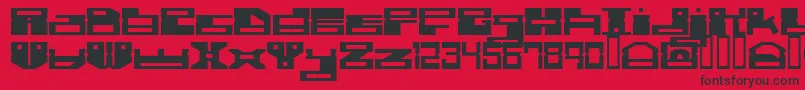 Rammdisc Font – Black Fonts on Red Background