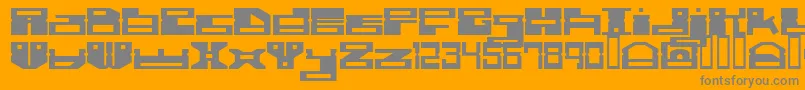 Rammdisc Font – Gray Fonts on Orange Background