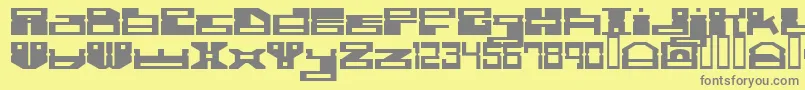 Rammdisc Font – Gray Fonts on Yellow Background