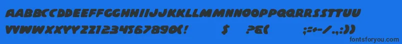 CasperComicsSolid Font – Black Fonts on Blue Background