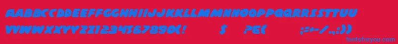 Подробнее о шрифте CasperComicsSolid Шрифт CasperComicsSolid – синие шрифты на красном фоне