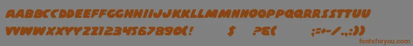 CasperComicsSolid Font – Brown Fonts on Gray Background