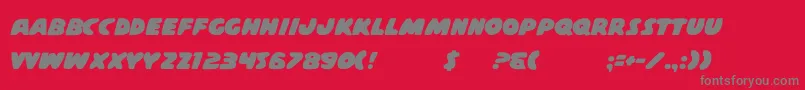 CasperComicsSolid Font – Gray Fonts on Red Background