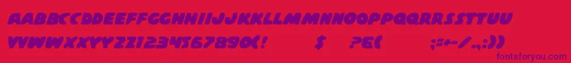 CasperComicsSolid Font – Purple Fonts on Red Background