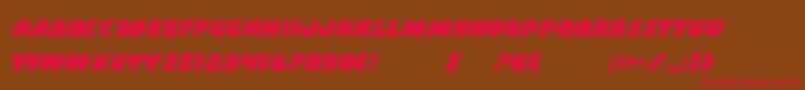 CasperComicsSolid Font – Red Fonts on Brown Background
