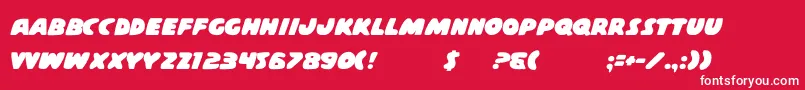 CasperComicsSolid Font – White Fonts on Red Background